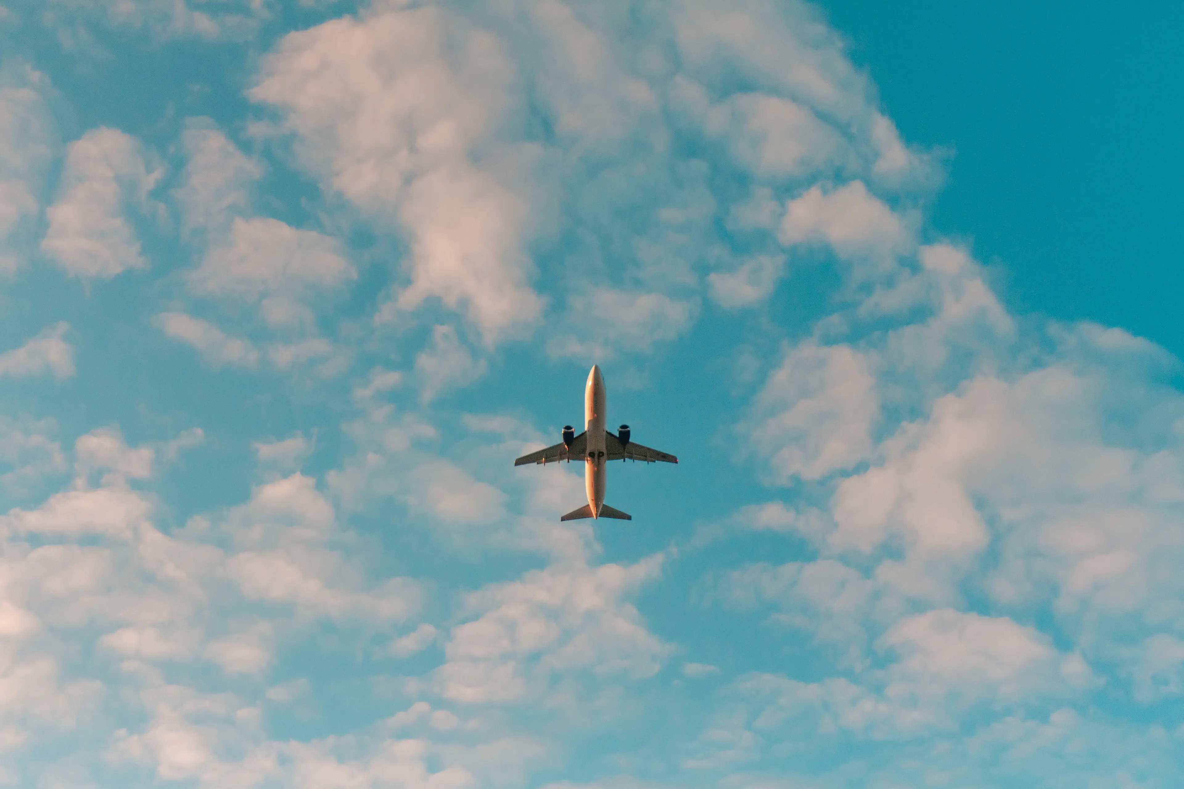A plane flying in the sky